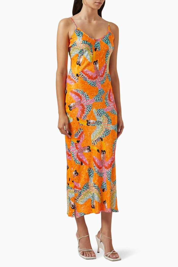 

Toucan Slip Dress in Sequin, Multicolour