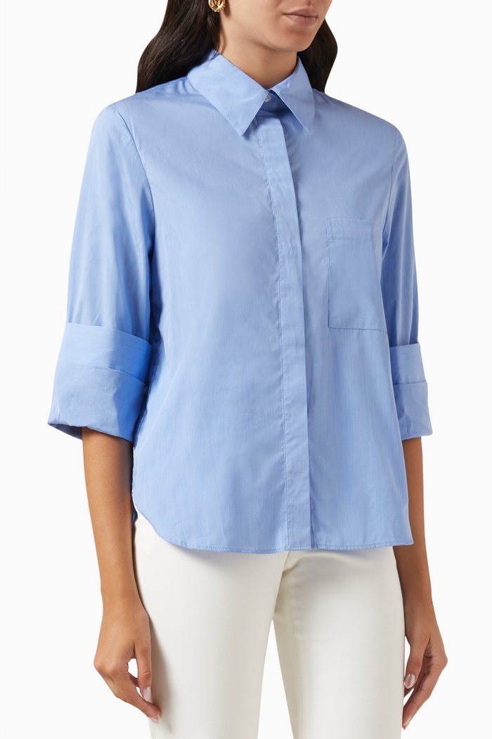 

Ex Boyfriend Shirt in Superfine Cotton, Blue