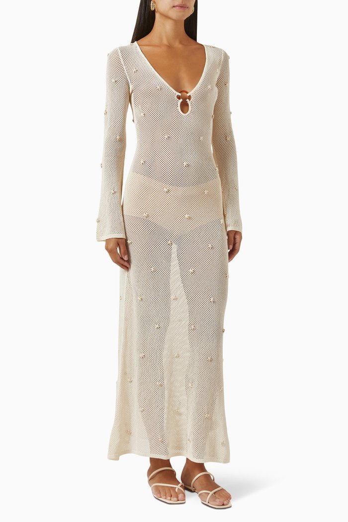 

Coquillage Sequin Dress in Mesh, Neutral