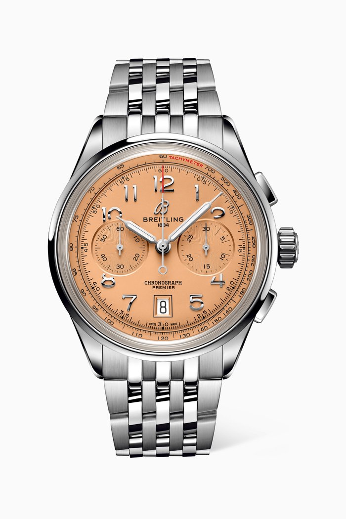 

Premier B01 Chronograph Stainless Steel Watch, 42mm, Brown