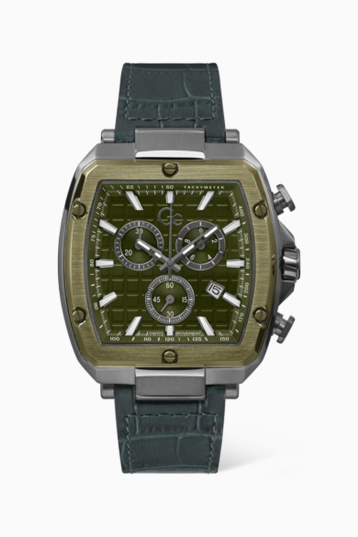 

Spirit Tonneau Stainless Steel Chrono Quartz Watch, 44mm, Green