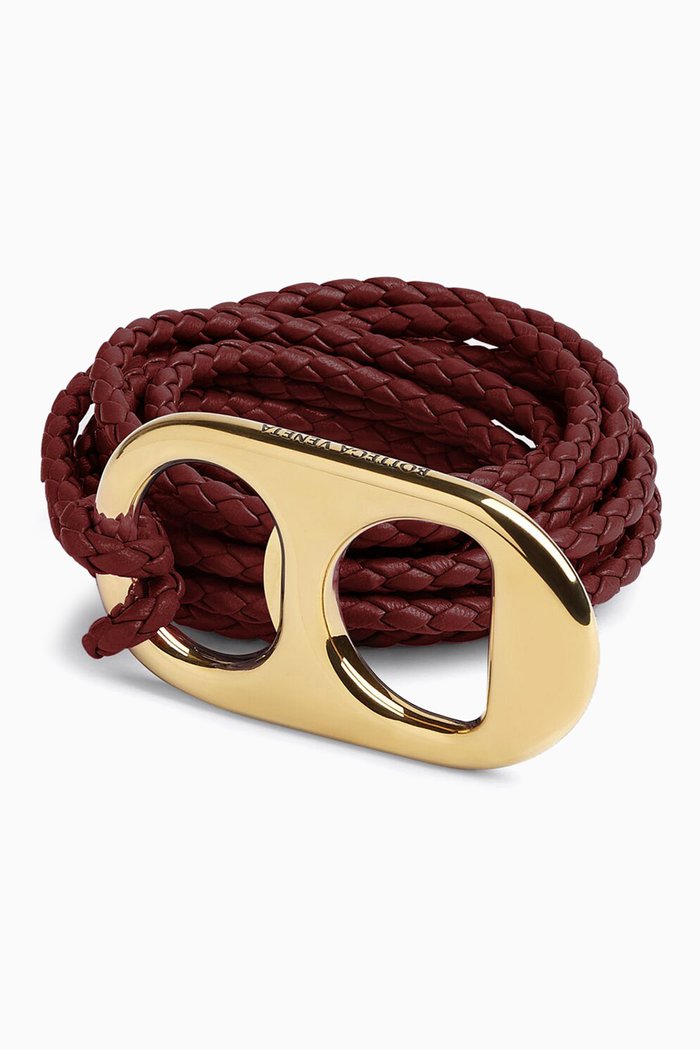 

Can Opener Belt in Braided Leather, Burgundy
