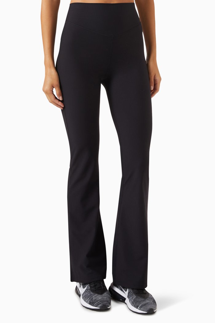 

Peached Florence Flared Pants in Recycled Nylon, Black