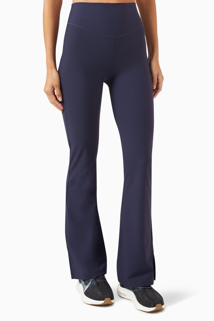 

Peached Florence Flared Pants in Recycled Nylon, Blue