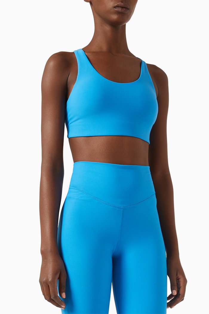

Peached Jade Bra in Recycled Nylon, Blue