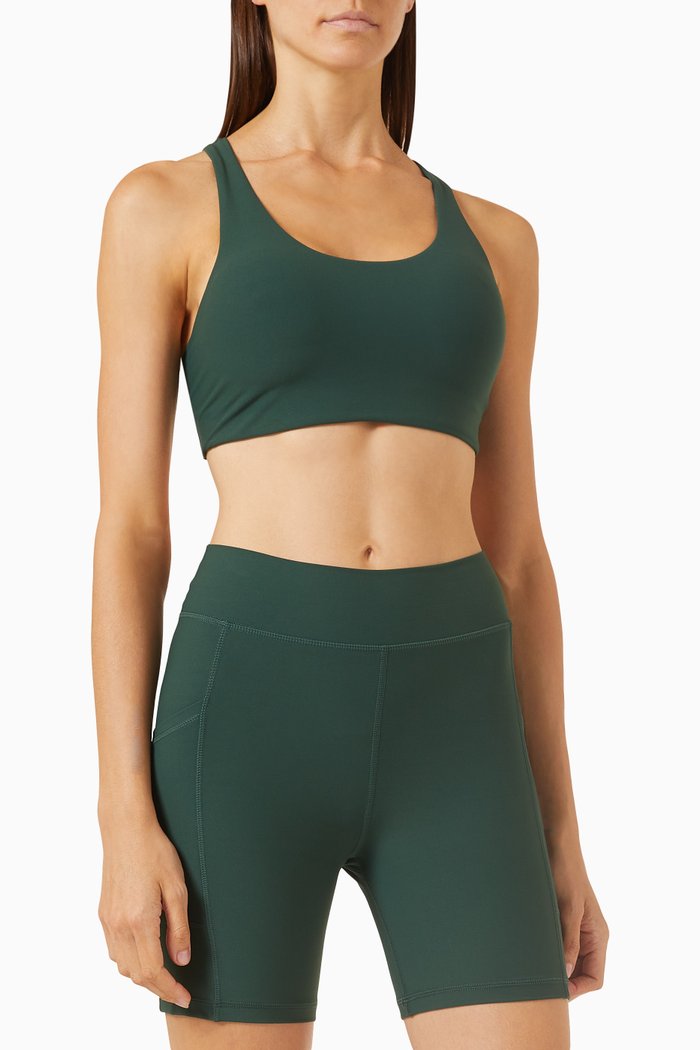 

Peached Jade Bra in Recycled Nylon, Green