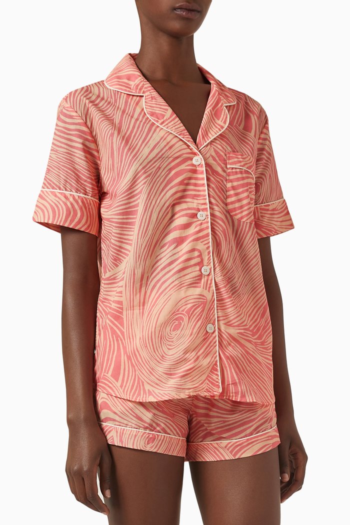 

Tellus Short Pyjama Set in Organic Cotton, Pink