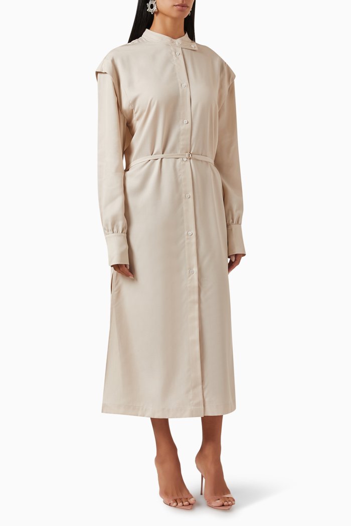 

Nemulus Midi Dress in Tencel, Neutral