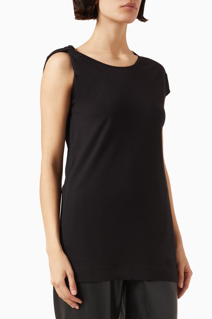 

Sagitta Twist Strap Top in Modal, Black