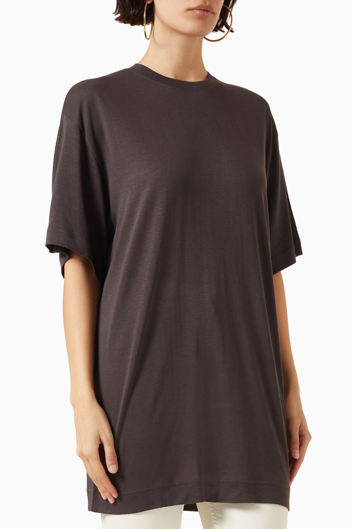 

Yuzu Oversized Top in Tencel, Brown