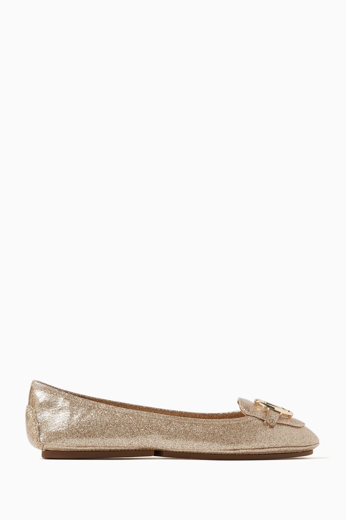 

Lilly Ballet Flats in Faux Leather, Gold