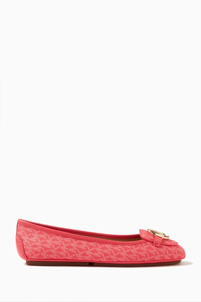 

Lillie Ballet Flats in Signature Monogram Canvas, Pink