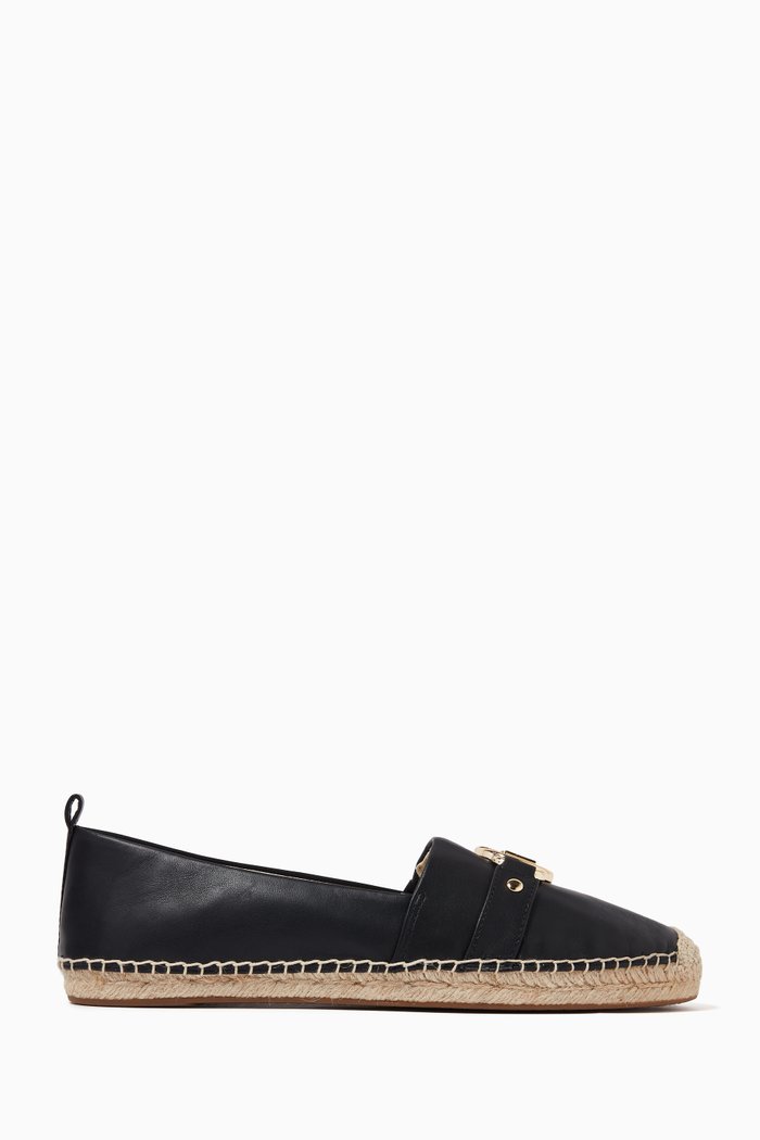 

Rory Espadrille in Leather, Black