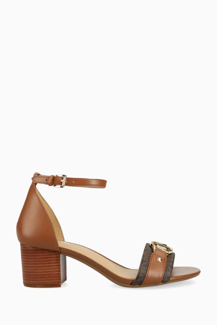 

Rory Flex Logo Sandals in Leather, Brown