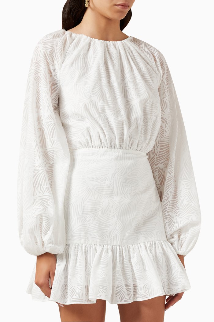 

Zofia Mini Dress in Cotton-blend, White