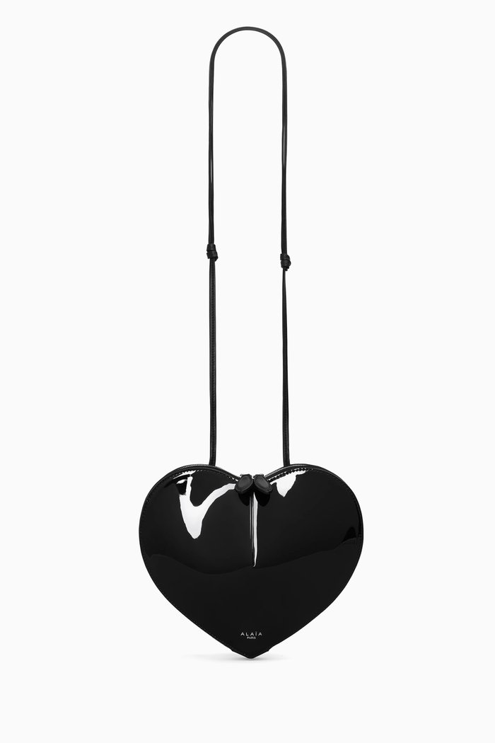 

Le Coeur Crossbody Bag in Patent Calfskin, Black