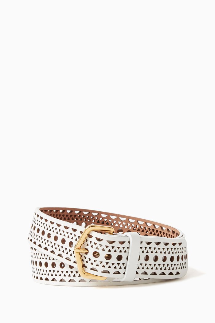 

Neo Vienne Belt In Calfskin, White