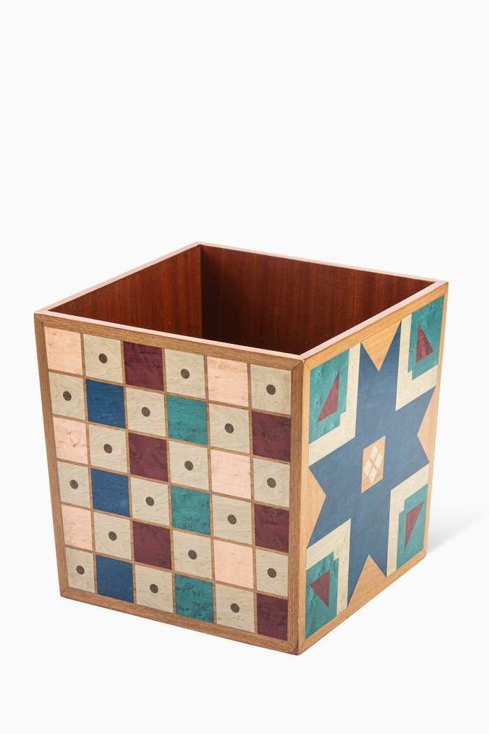 

Patterned Trash Bin, Multicolour