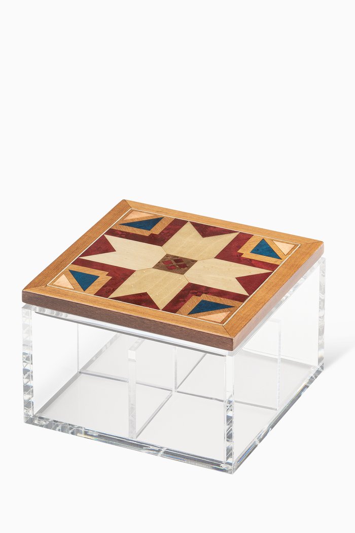 

Voice of AYA Accessory Box in Leather & Walnut Wood, Neutral