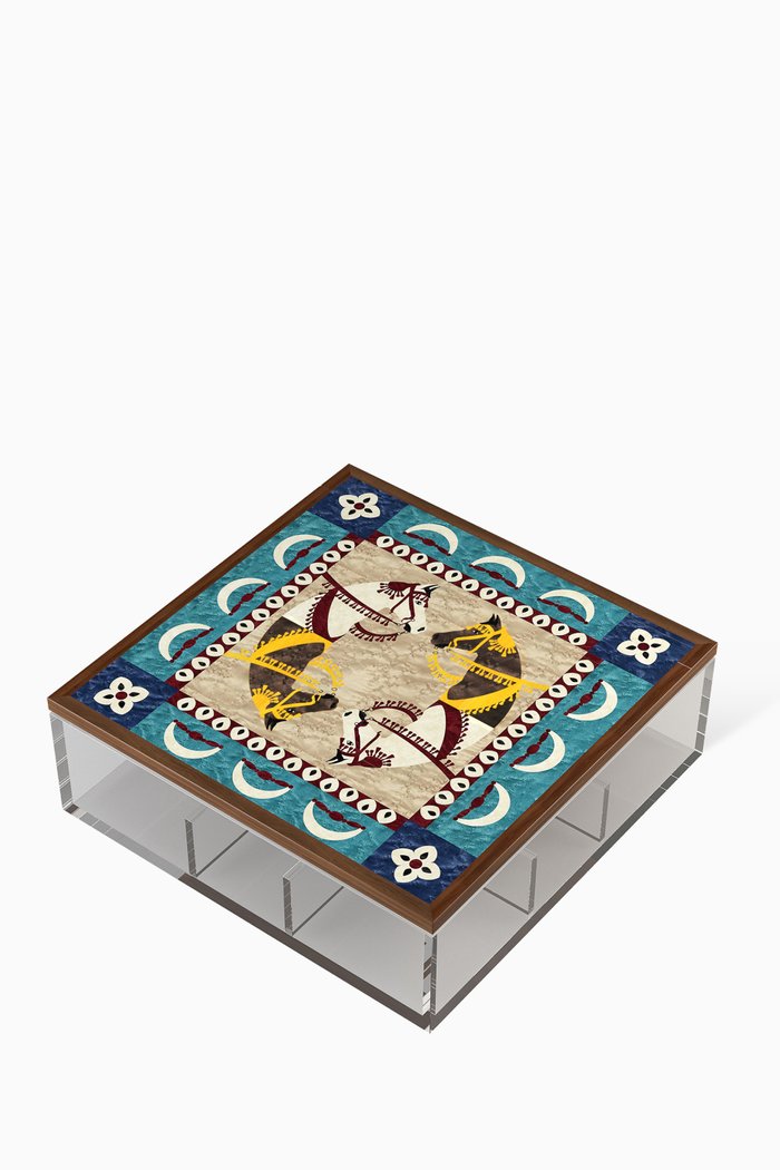 

Faras Date Box in Walnut Wood, Multicolour