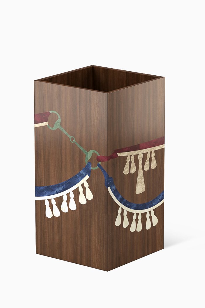 

Faras Trash Bin in Walnut Wood, Multicolour
