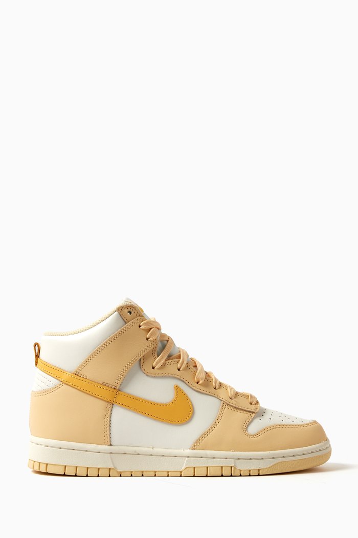 

Dunk High-top Sneakers in Leather, Orange