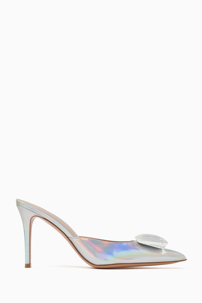 

Jaipur 85 Jewel Mules in Metallic Leather, Multicolour