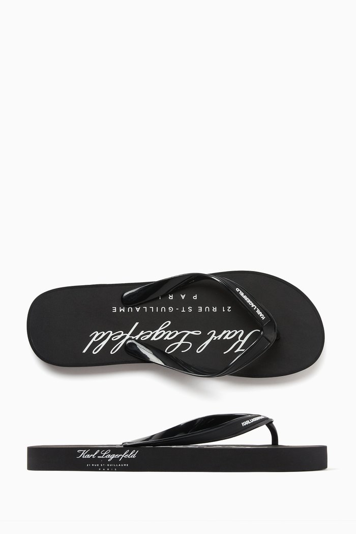 

Hotel Karl Lagerfeld Kosta Flip Flops in Rubber, Black