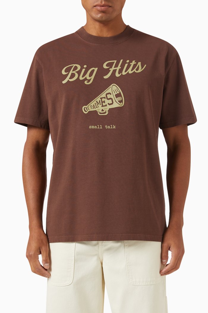 

Big Hits T-shirt in Organic Cotton, Brown
