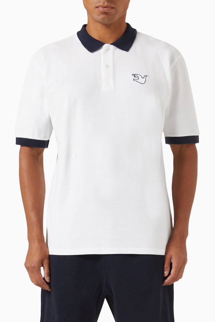 

Arthur Logo Polo in Organic Cotton, White