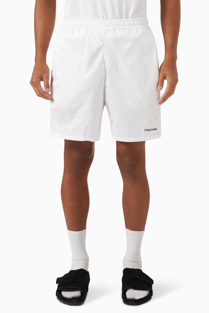 

Middle Logo Shorts in Nylon, White