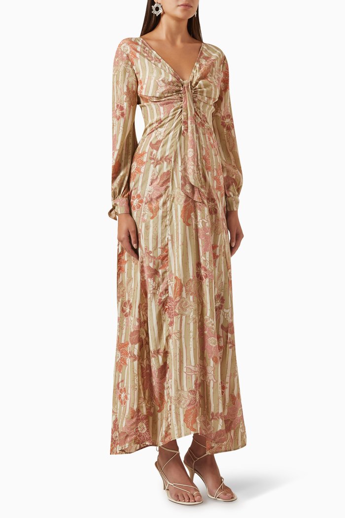 

Reese Printed Maxi Dress in Silk, Multicolour