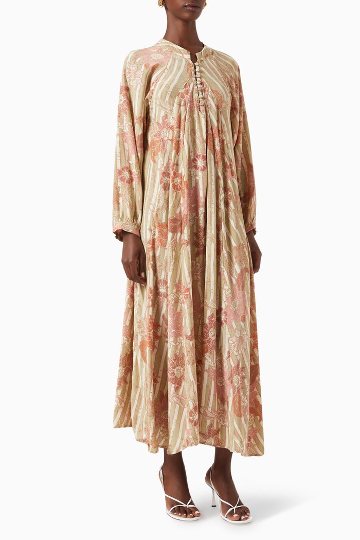 

Fiore Printed Maxi Dress in Silk, Multicolour