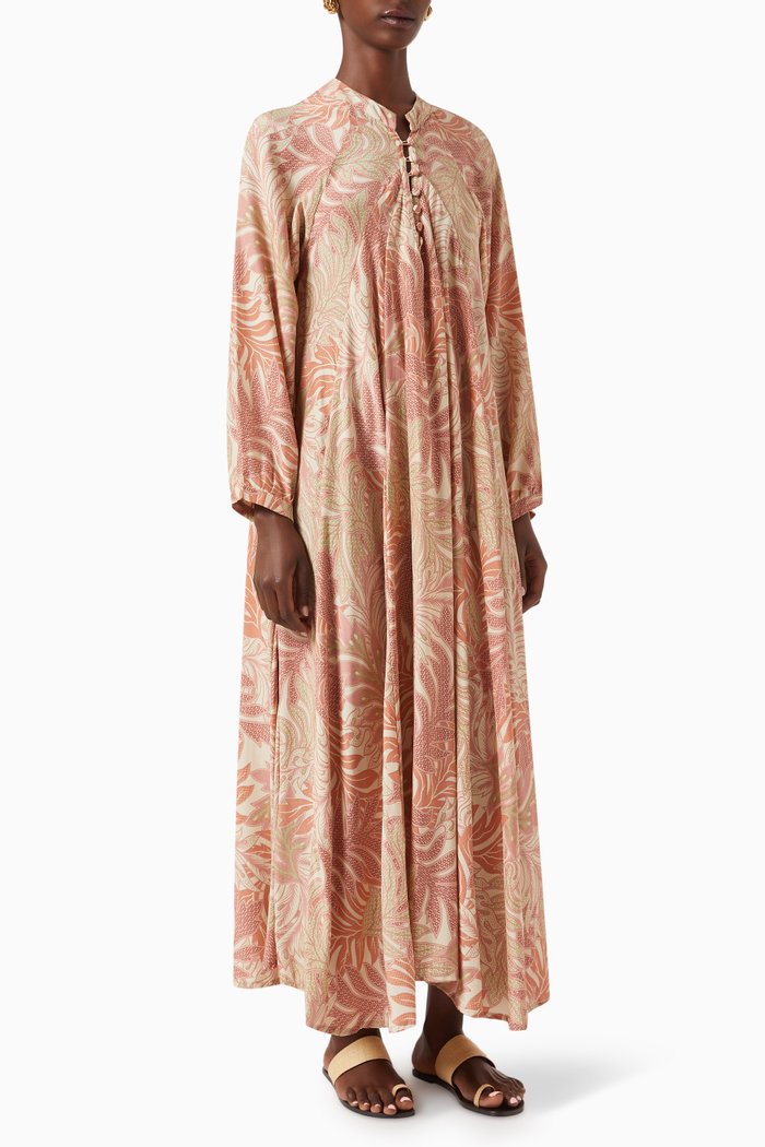 

Fiore Printed Maxi Dress in Silk, Multicolour