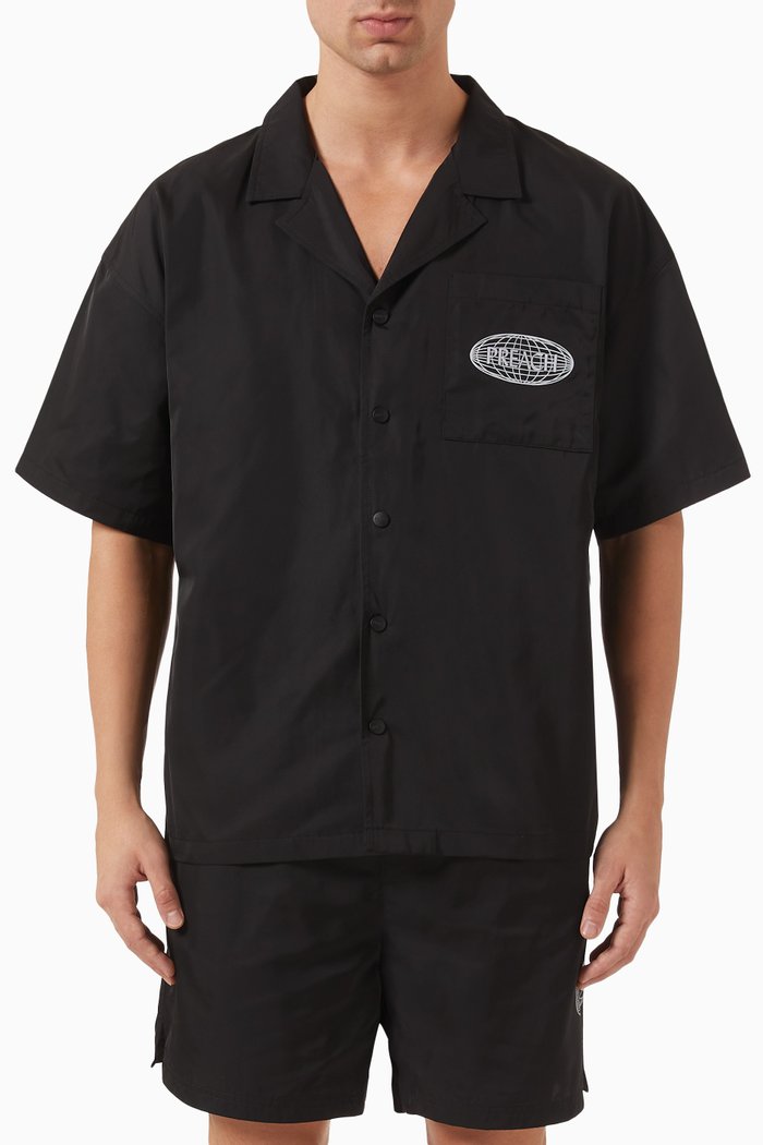 

Logo Shirt in Recycled Nylon, Black