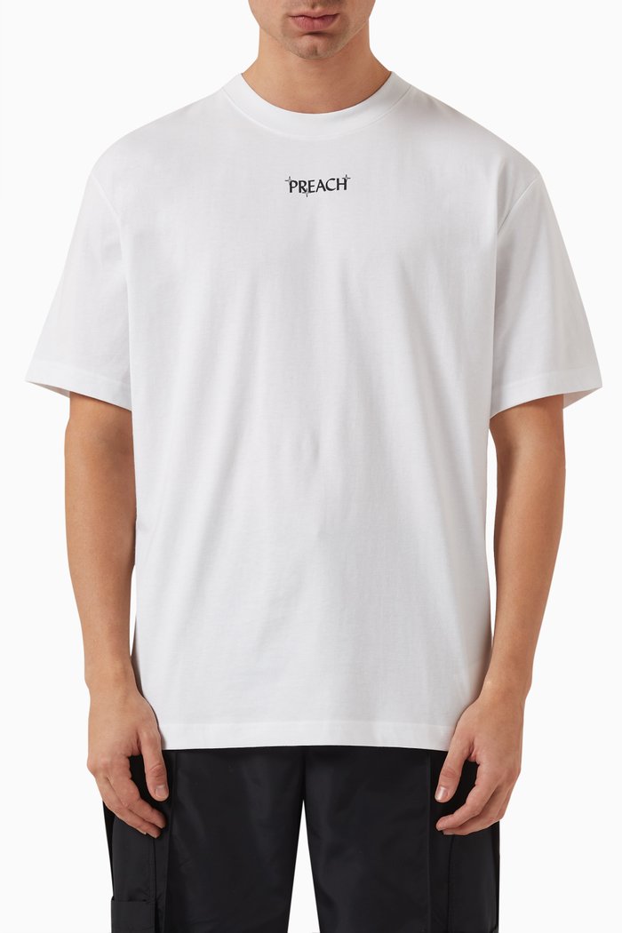 

Relaxed Triangle T-shirt in Organic Cotton, White