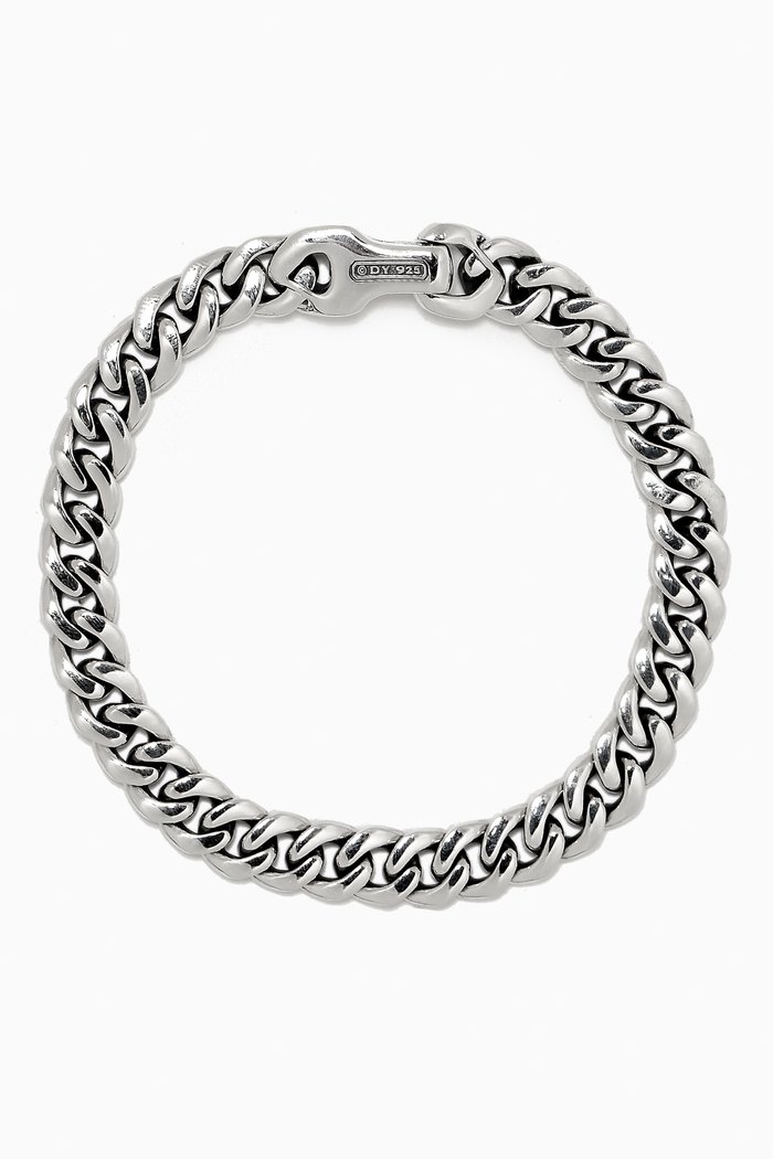 

Curb Chain Bracelet in Sterling Silver, 8mm