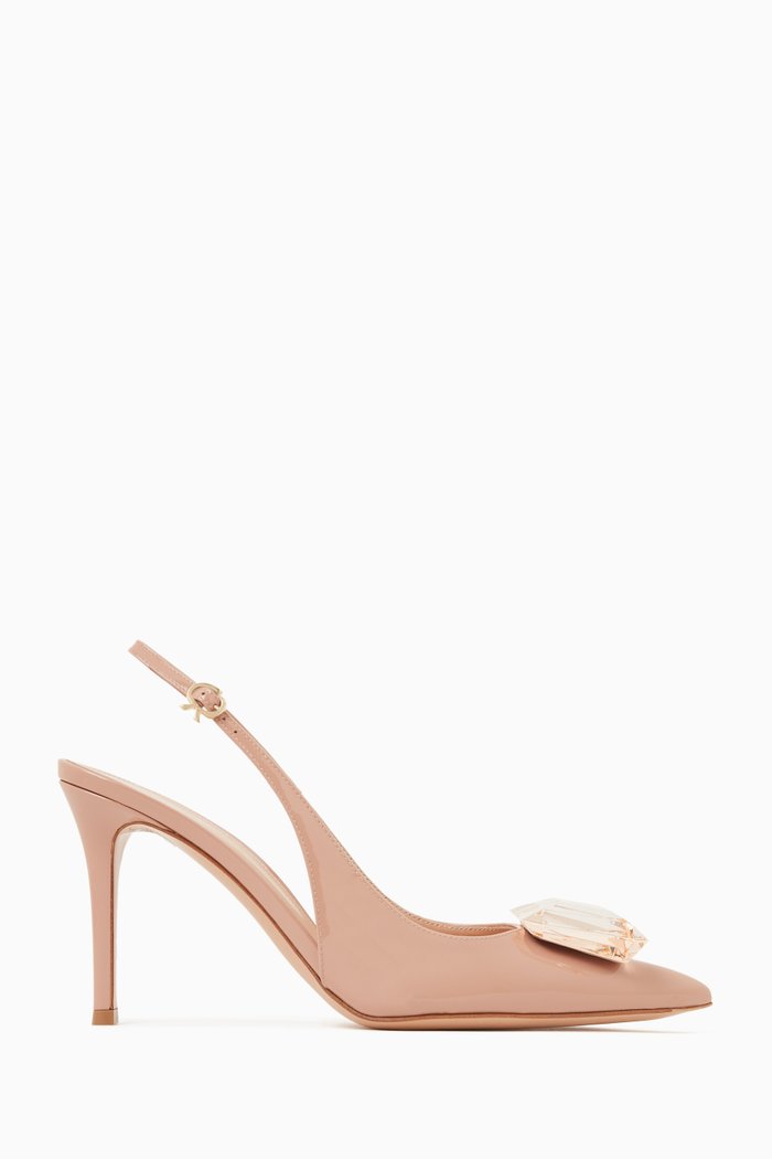 

Jaipur Jewel 85 Slingback Pumps in Patent Leather, Neutral
