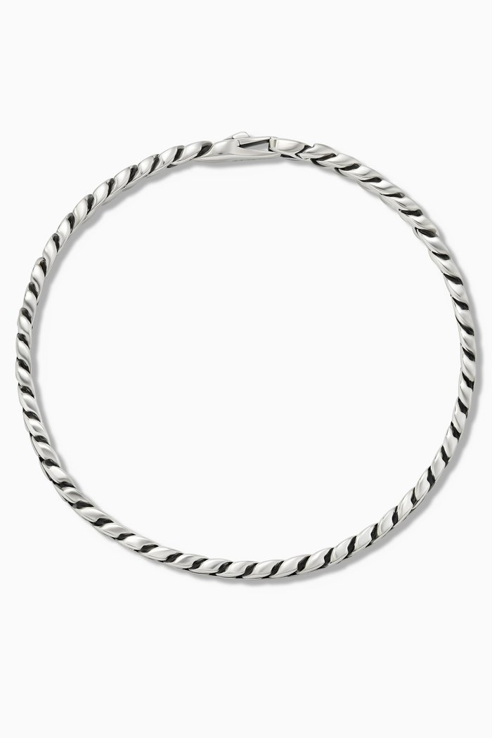 Curb Chain Bracelet in Sterling Silver, 6mm