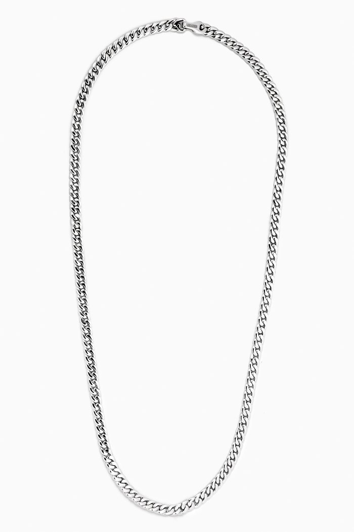 

Curb Chain Necklace in Sterling Silver, 6mm