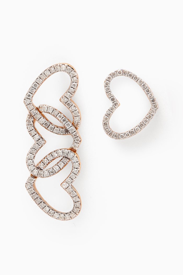 

Heart Chips Diamond Earrings in 18kt Gold, Yellow