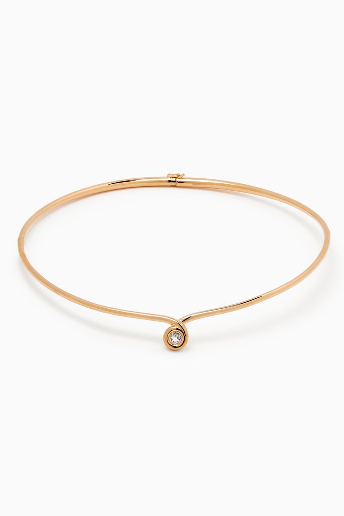 

Torque Snail Topaz Necklace in 9kt Gold, Yellow
