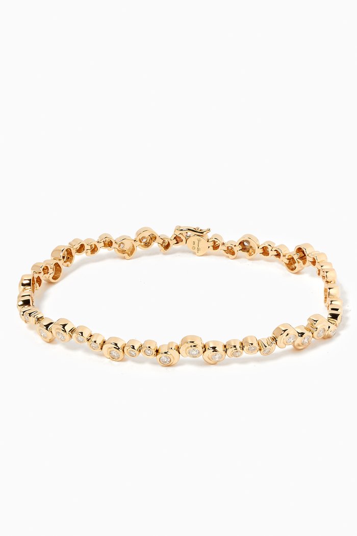 

River Snail Diamond Bracelet in 9kt Gold, Yellow