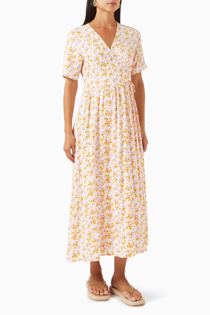 

Yasmicca Wrap Midi Dress in EcoVero™, White