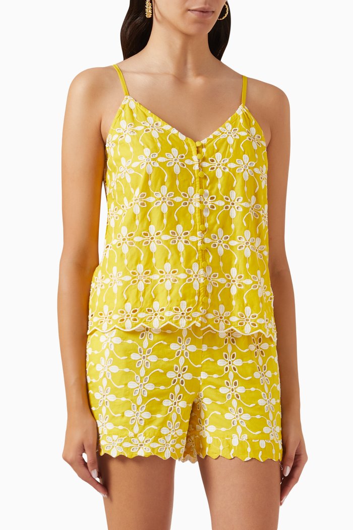 

Yaslemina Top in Organic Cotton, Yellow