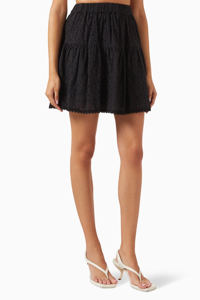 

Yasjimbo Mini Skirt in Organic Cotton, Black