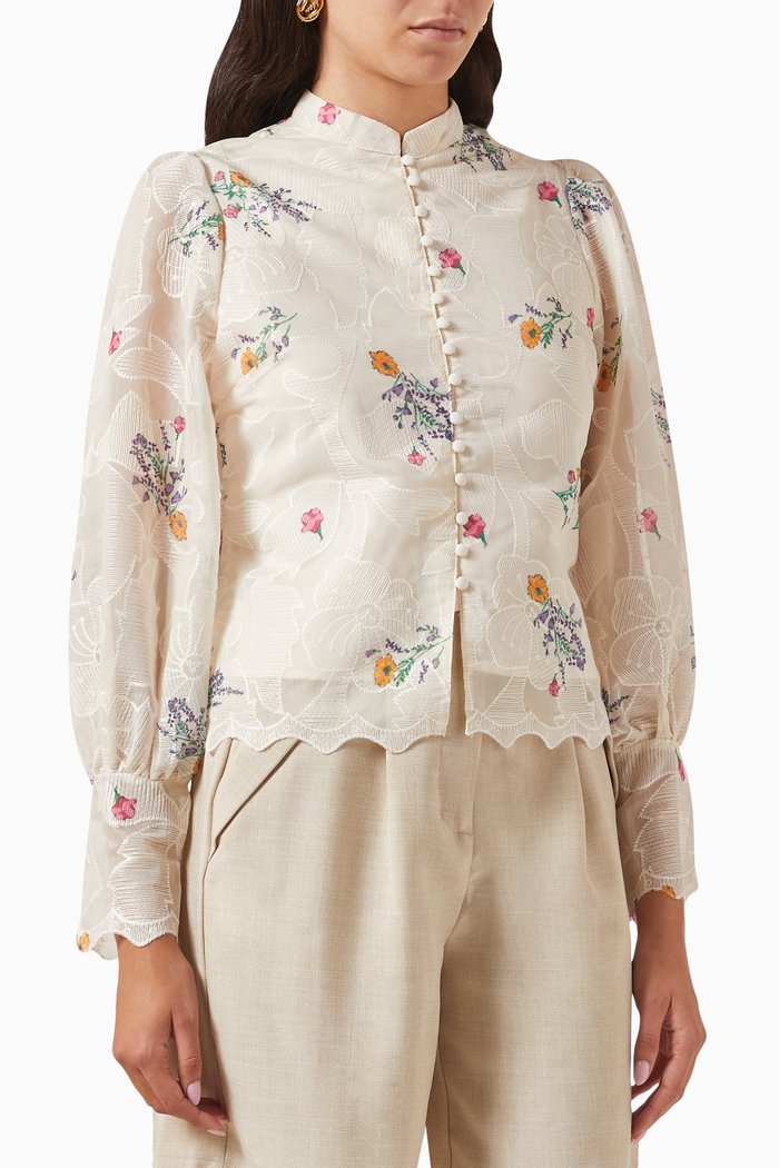

Yaselima Top in Jacquard, Neutral