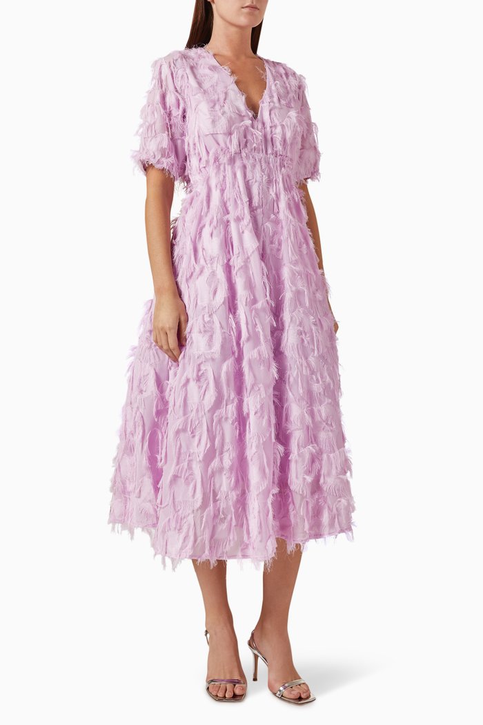 

Yaspazylla Frayed Midi Dress, Purple