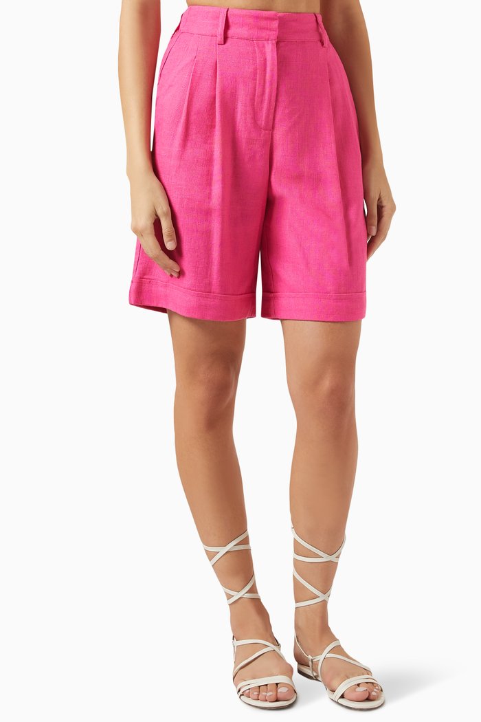 

Yasprima Shorts in Linen-blend, Pink