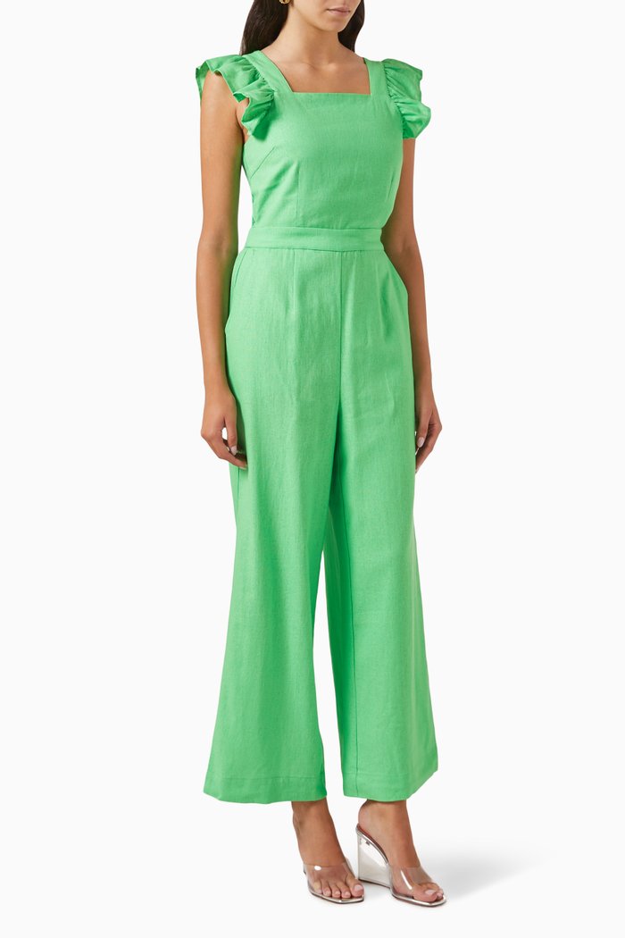 

Yassummer Jumpsuit in Linen-blend, Green